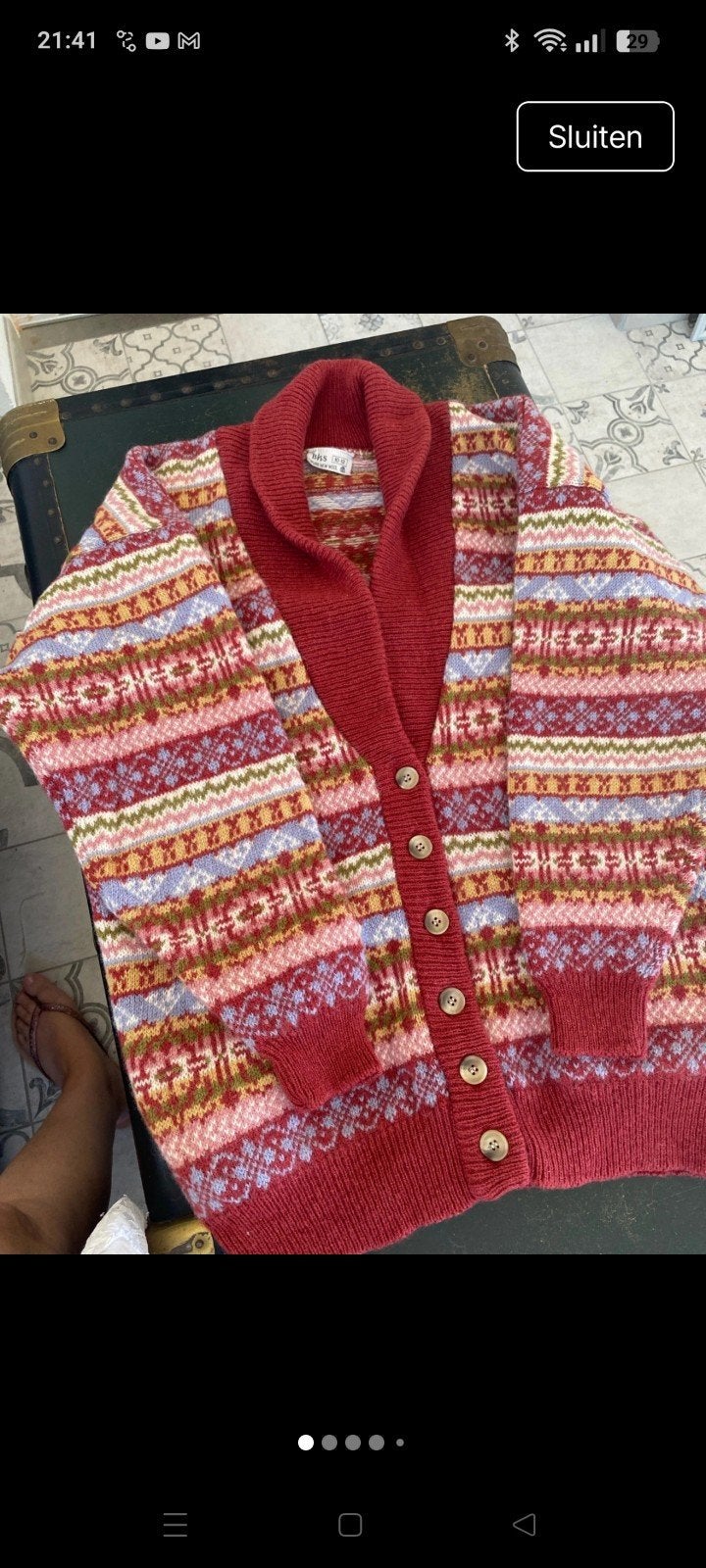 Mooi gekleurd Shetland wollen vest - Fair Isle - Maat, Kleding | Dames, Truien en Vesten, Meerkleurig, Maat 42/44 (L), Ophalen of Verzenden