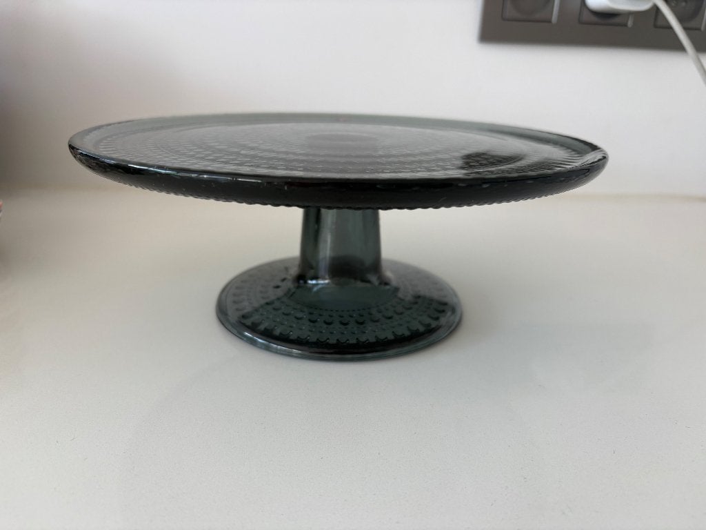 Iittala Kastehelmi taartschaal 240 mm grey, Huis en Inrichting, Overige merken, Ophalen of Verzenden, Modern, Dienblad
