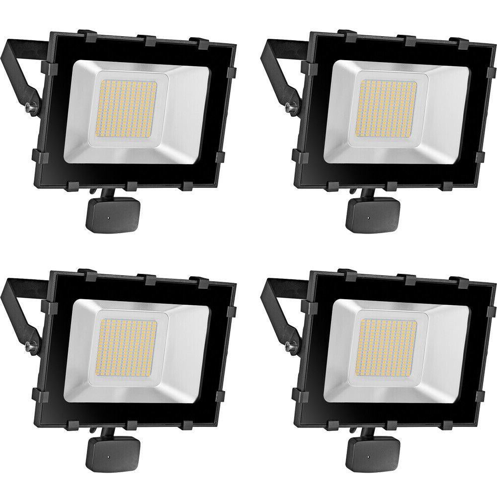 4 stuks 100w led buitenverlichting met sensor nieuw, Wandlamp, Ophalen of Verzenden, Netvoeding, 50 tot 250 watt