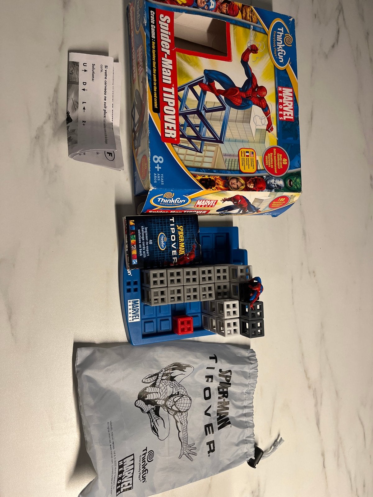 Spider-Man Tipover Crate Game - Thinkfun Marvel, Ophalen of Verzenden, Gebruikt, Jongen of Meisje