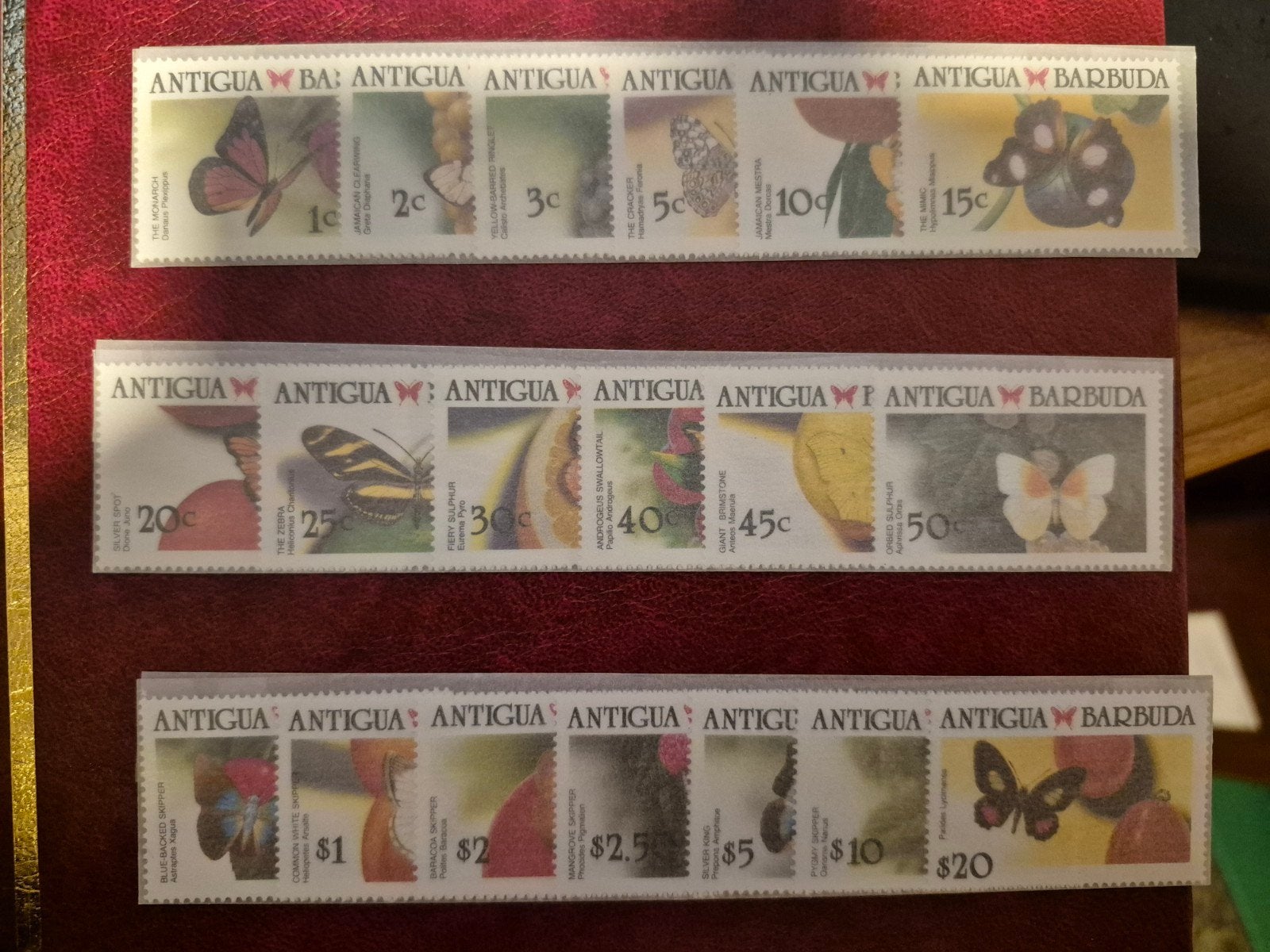 Vlinders Antigua /Barbuda 1988, Postzegels en Munten, Postzegels | Volle albums en Verzamelingen, Verzenden, Buitenland
