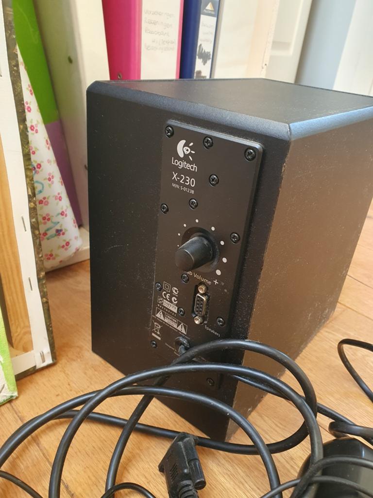 Logitech X-230 2.1 Luidsprekerset met Subwoofer, Computers en Software, Pc speakers, Gebruikt, Audiokanaal 2.1, Ophalen