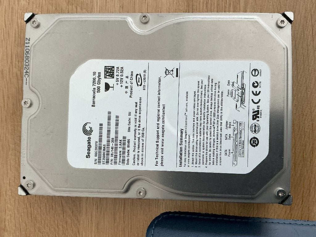 Hard disk 500 GB, Computers en Software, Harde schijven, Ophalen, Intern, Gebruikt, Desktop