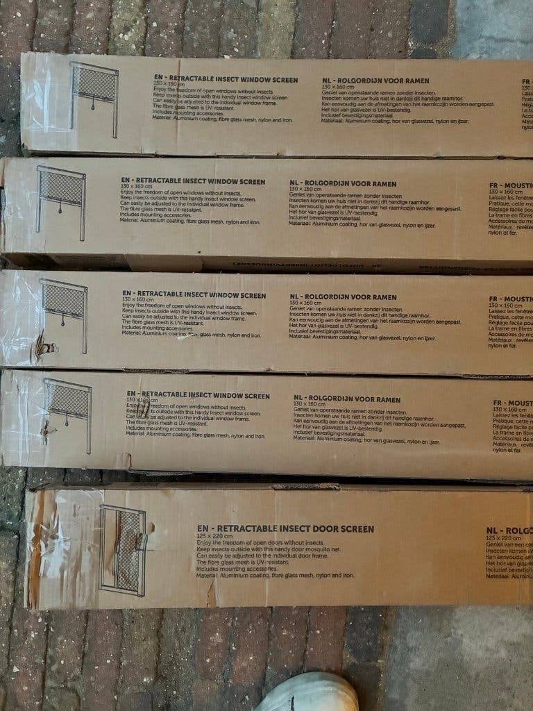 Rolbare hordeur 125x220 cm - nieuw in doos, Ophalen, Hordeur, Nieuw, Metaal
