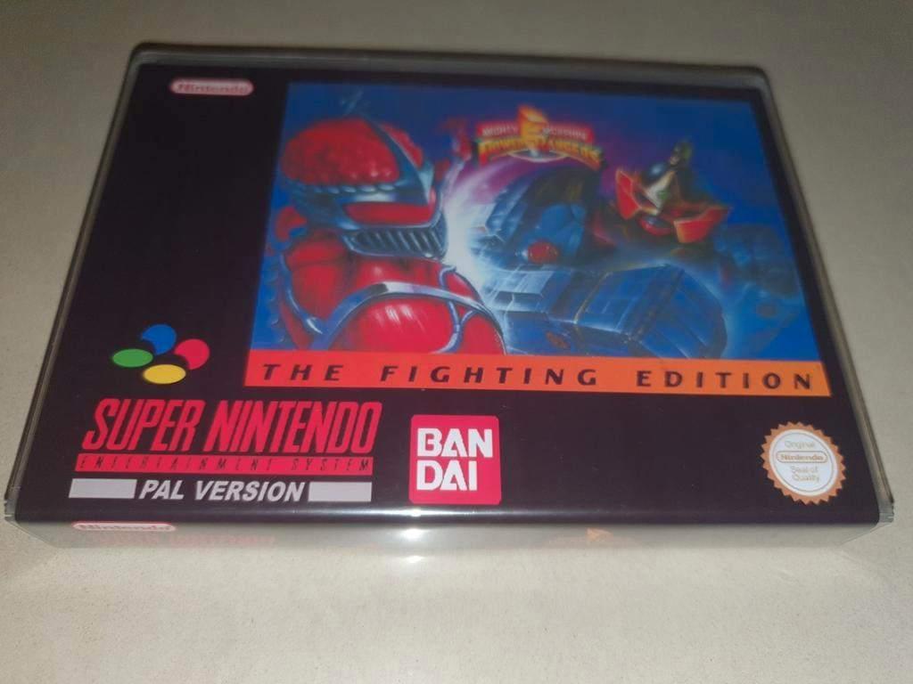 Mighty Morphin Power Rangers The Fighting Edition SNES Case, Vechten, Verzenden, 1 speler, Zo goed als nieuw