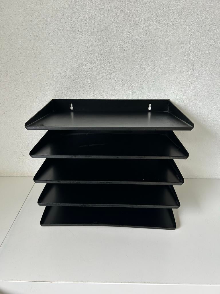 Zwart ijzeren postvak / documentenhouder, Ophalen of Verzenden, Gebruikt