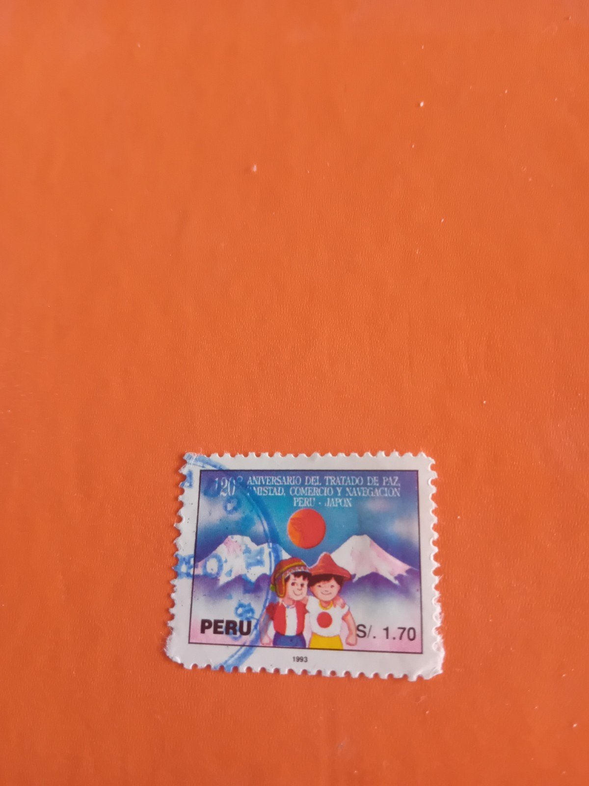 Postzegel Peru-Japan 1993 - Vriendschap & Handel, Verzenden, Gestempeld, Zuid-Amerika