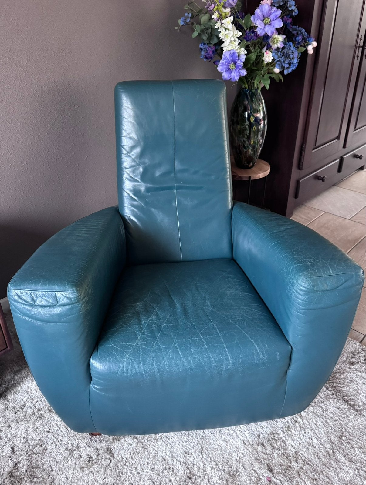 Longa fauteuil Gerard van den Berg groen, Ophalen, Gebruikt, 75 tot 100 cm, Vintage/ design