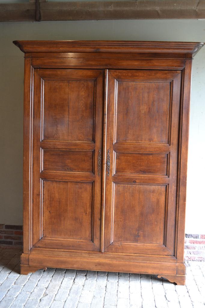 Prachtige antieke eiken houten kast Louis Philippe kast., Antiek en Kunst, Antiek | Meubels | Kasten, Verzenden