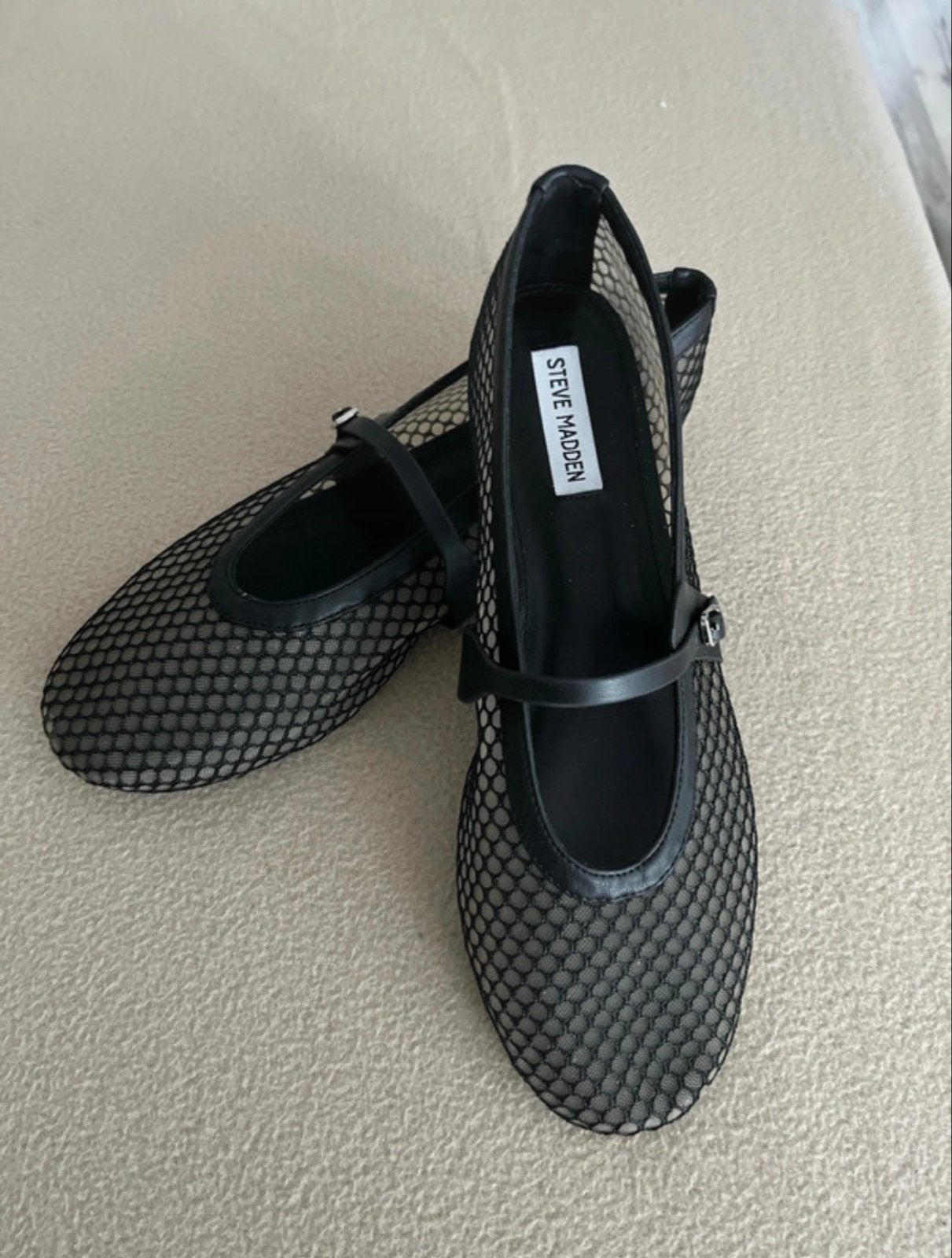 Steve Madden zwarte mesh ballerina's maat 42, Ophalen of Verzenden, Nieuw, Zwart, Ballerina's