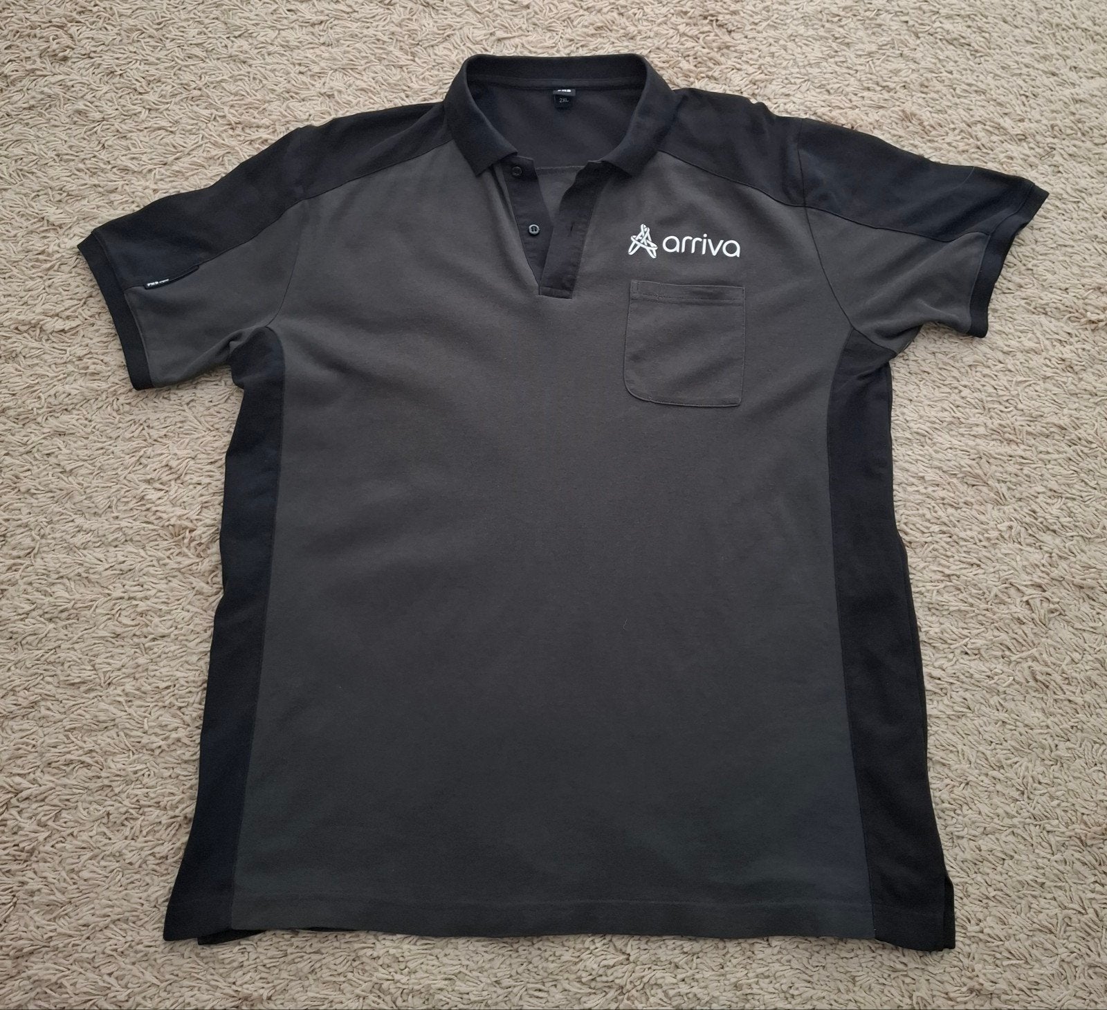 Arriva poloshirt in grijstinten, maat 2XL, Ophalen of Verzenden, Zo goed als nieuw, Bus of Metro, Overige typen