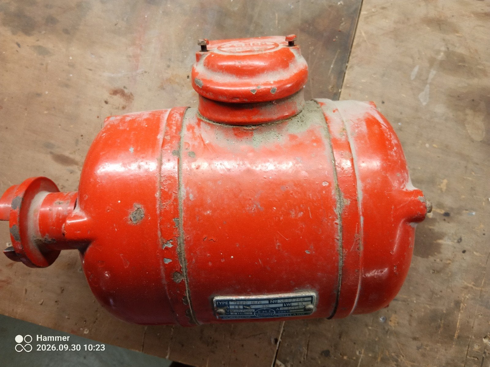 EMF Dordt Elektromotor 1.1 kW, 910 rpm, Ophalen, Gebruikt, Elektromotor, Minder dan 1400 rpm