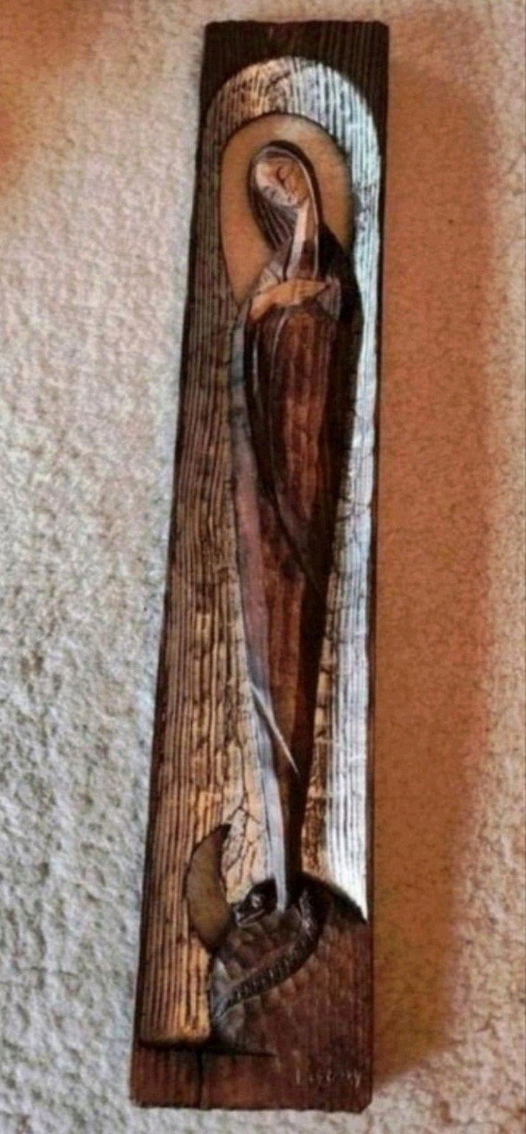 Madonna Religieus Houtsnijwerk Art Deco
Gesigneerd

Handteke, Ophalen of Verzenden