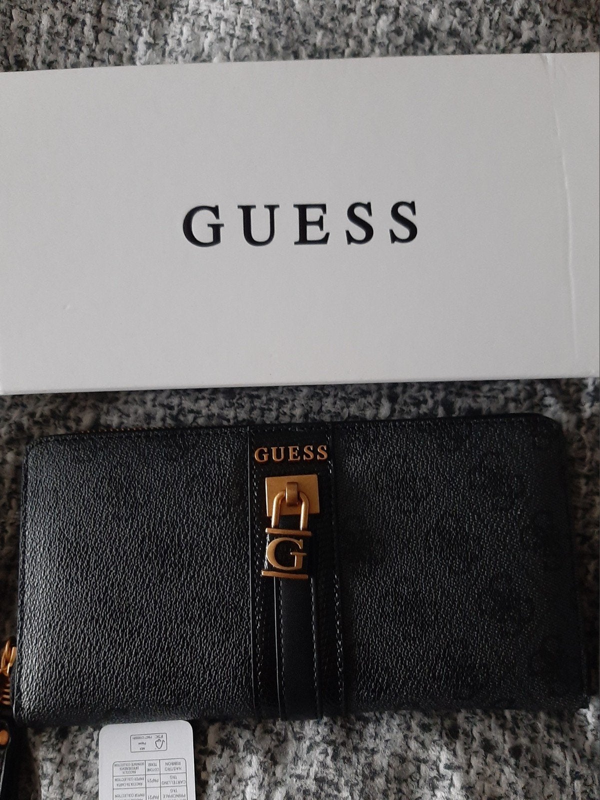 Zwart Guess wallet/portemonnee, Ophalen of Verzenden, Zo goed als nieuw, Zwart, Guess