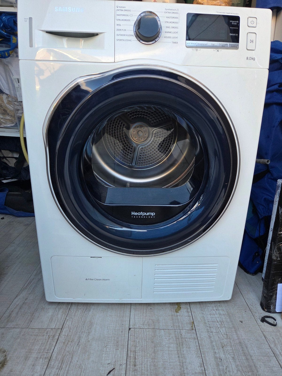 Te Koop, Samsung droger, 8kg trommel, Ophalen, 1200 tot 1600 toeren, 85 tot 90 cm