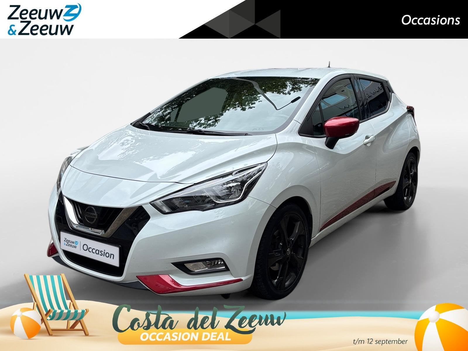 Nissan Micra 0.9 IG-T N-Connecta | CRUIS CONTROLE | ACHRUITR, Auto's, Stof, Gebruikt, 525 kg, Wit