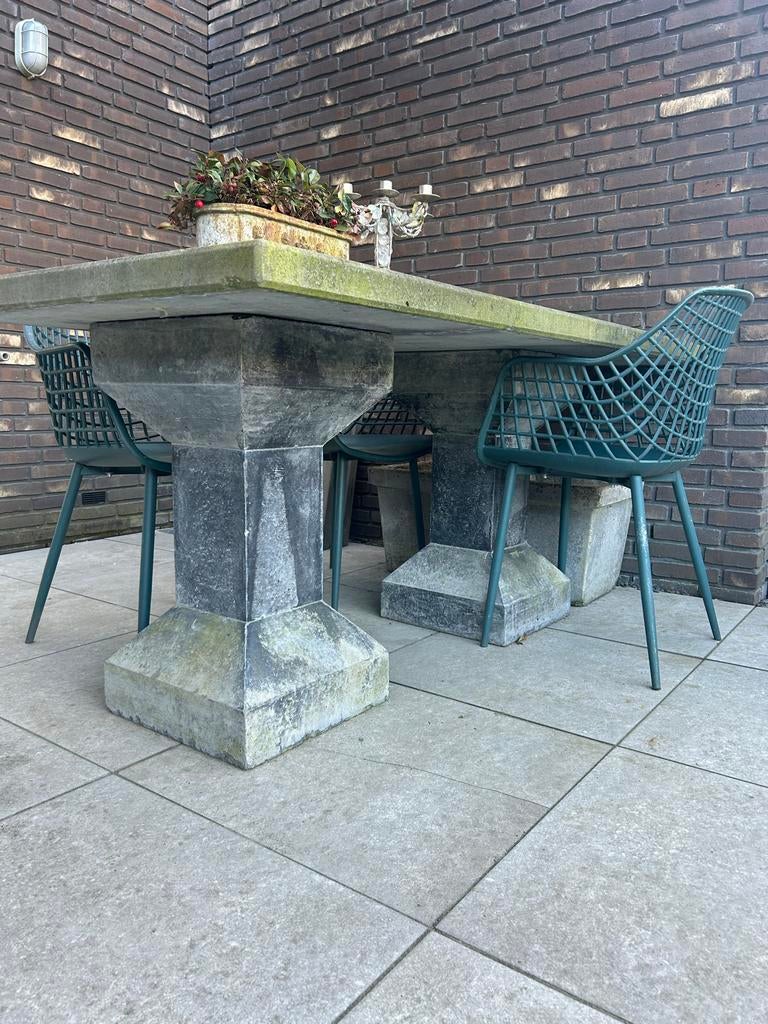 Betonnen tuintafel, Tuin en Terras, Ophalen of Verzenden, Gebruikt, Rechthoekig, Overige materialen