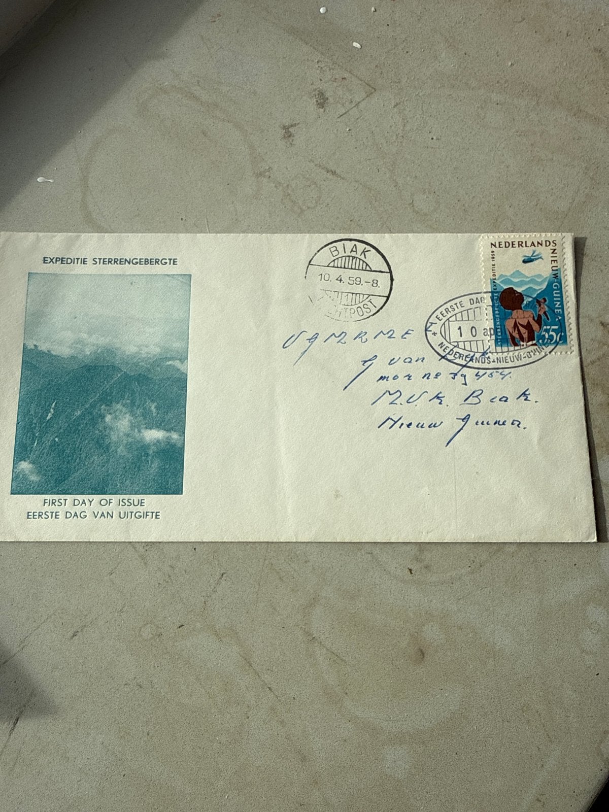 Eerste Dag Uitgifte Expeditie Sterrengebergte 1959, Ophalen of Verzenden, Beschreven, Rest van de wereld