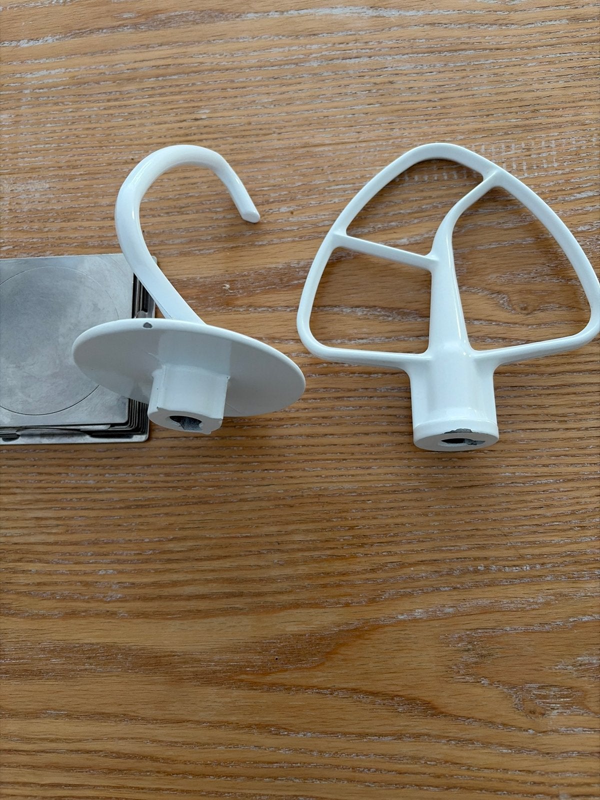 KitchenAid Kneedhaak en Platte Klopper Set - Wit, Witgoed en Apparatuur, Keukenmixers, 4 liter of meer, Ophalen, Gebruikt, 3 snelheden of meer