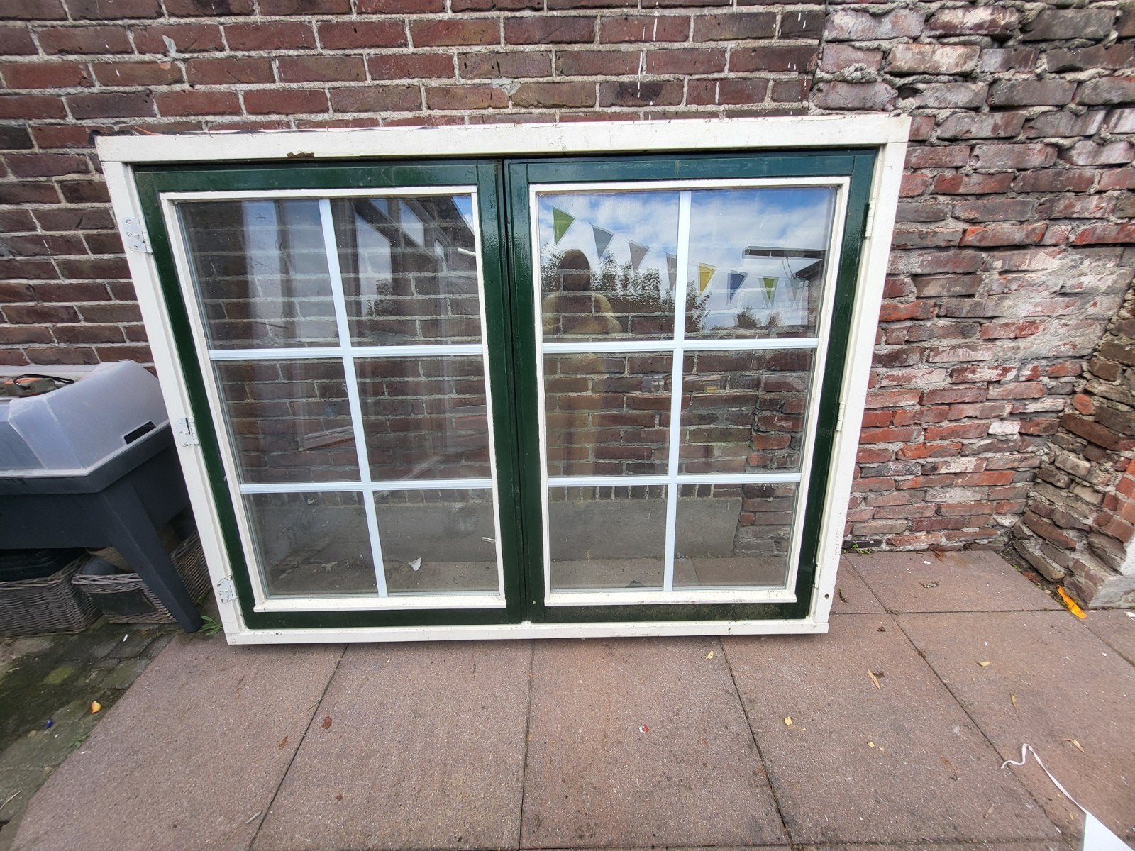 mooie hardhouten raamkozijn, Doe-het-zelf en Verbouw, Gebruikt, Raamkozijn, Hout, Ophalen
