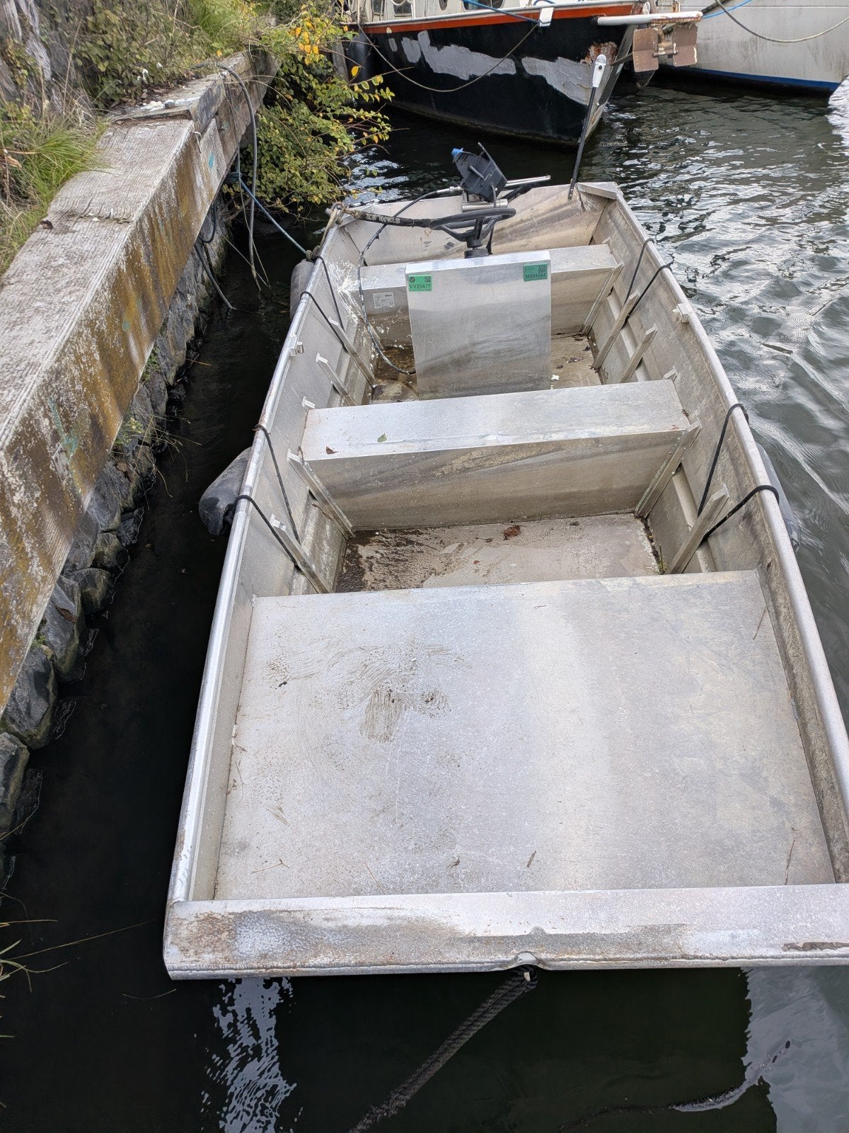aluminium grachten boot met elektromotor, Watersport en Boten, Ophalen, Aluminium, Buitenboordmotor
