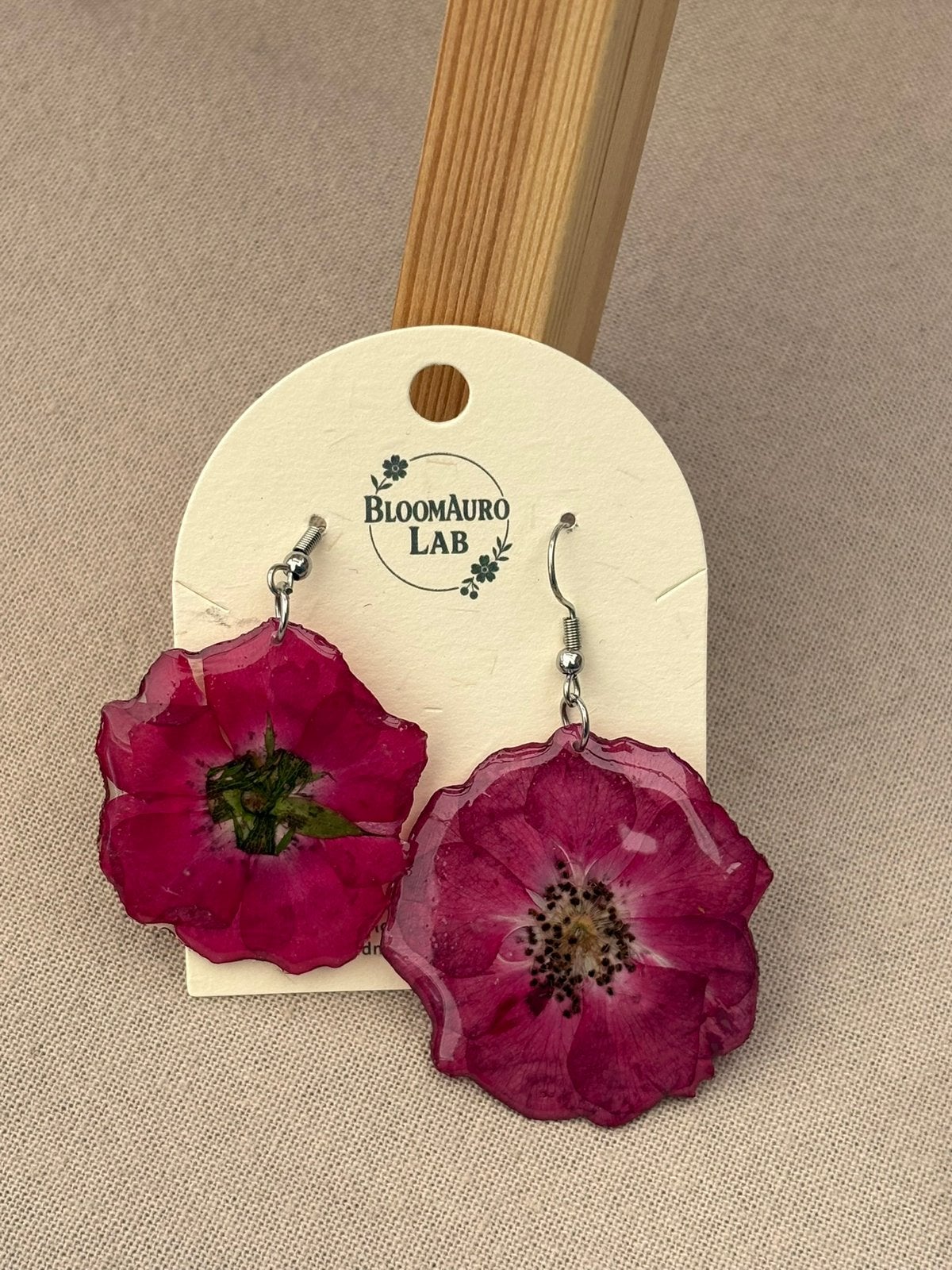 Unieke handgemaakte oorbellen met echte rozen, Overige materialen, Hangers, Verzenden, Nieuw