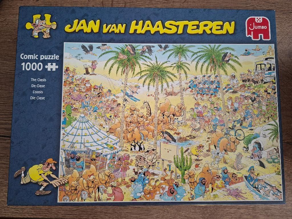 Jan van Haasteren – De Oase (1000 stukjes), Ophalen of Verzenden, 500 t/m 1500 stukjes, Gebruikt, Legpuzzel