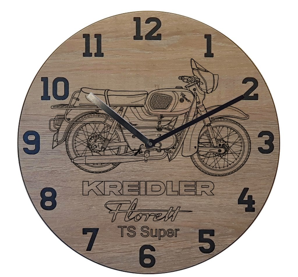 Kreidler Florett TS Super - Thema klok, Ophalen of Verzenden, Nieuw, Wandklok
