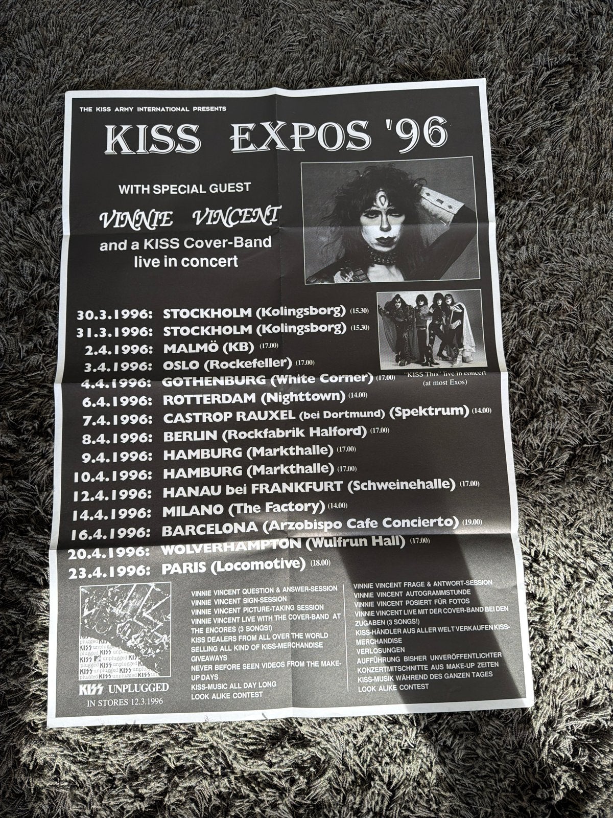 KISS Poster van de Expo 1996 tour., Ophalen of Verzenden, Zo goed als nieuw, Rechthoekig Staand, Muziek