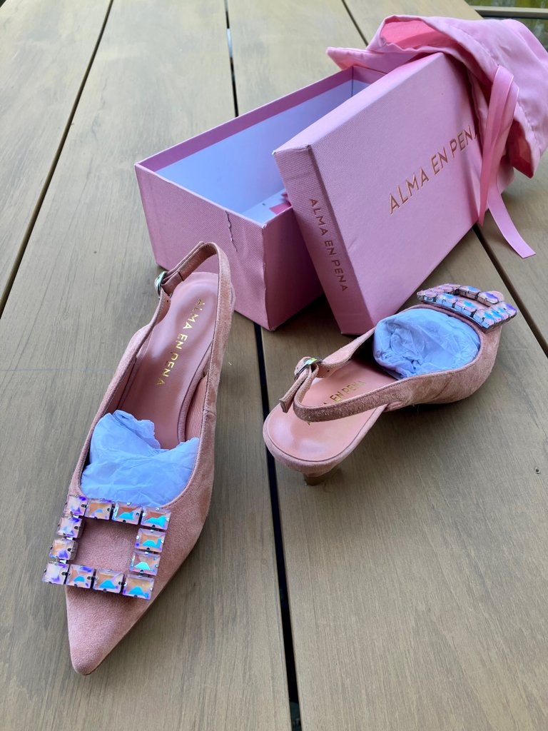 SLINGPUMPS NIEUW IN ZALMROZE, Pumps, Ophalen of Verzenden, Roze, Onbekend