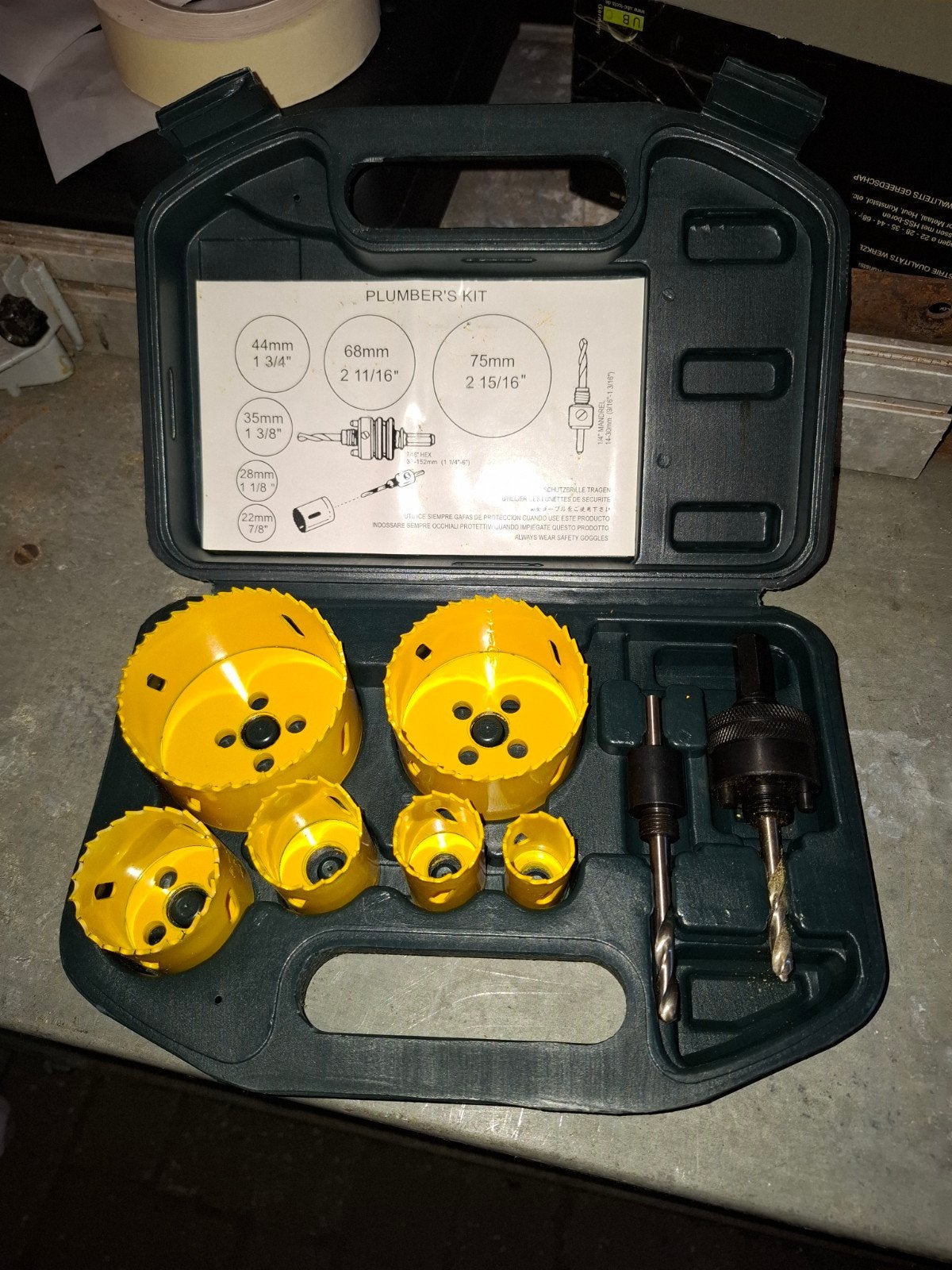 Gatzagenset Bi-Metaal 8-delig - Plumber's Kit, Ophalen of Verzenden, Gebruikt, Overige typen