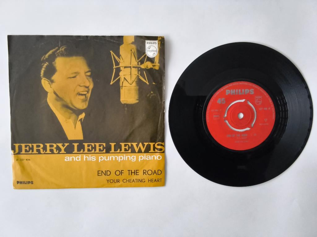 Vinyl single  Jerry Lee Lewis  End of the road, Gebruikt, Overige genres, 7 inch, Single