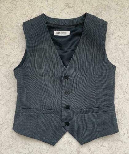Donker grijze Gilet maat 134!, Verzenden, Zo goed als nieuw, Jongen, Overhemd of Blouse