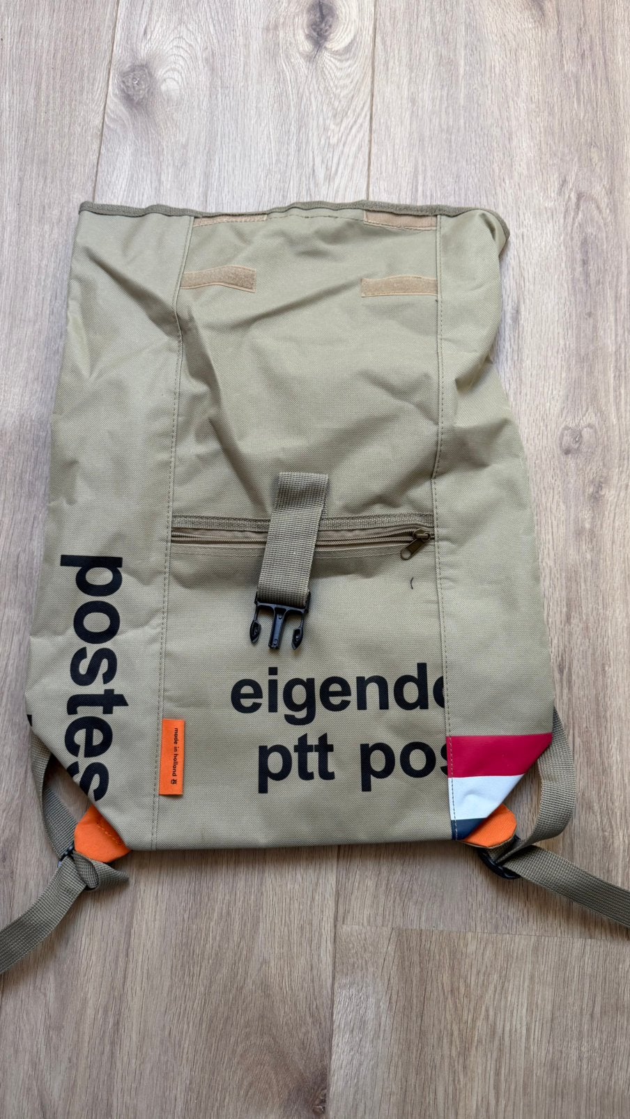 Vintage Upcycled PTT Post Rugzak – Canvas Backpack, Overige merken, 25 tot 40 cm, Ophalen of Verzenden, Zo goed als nieuw