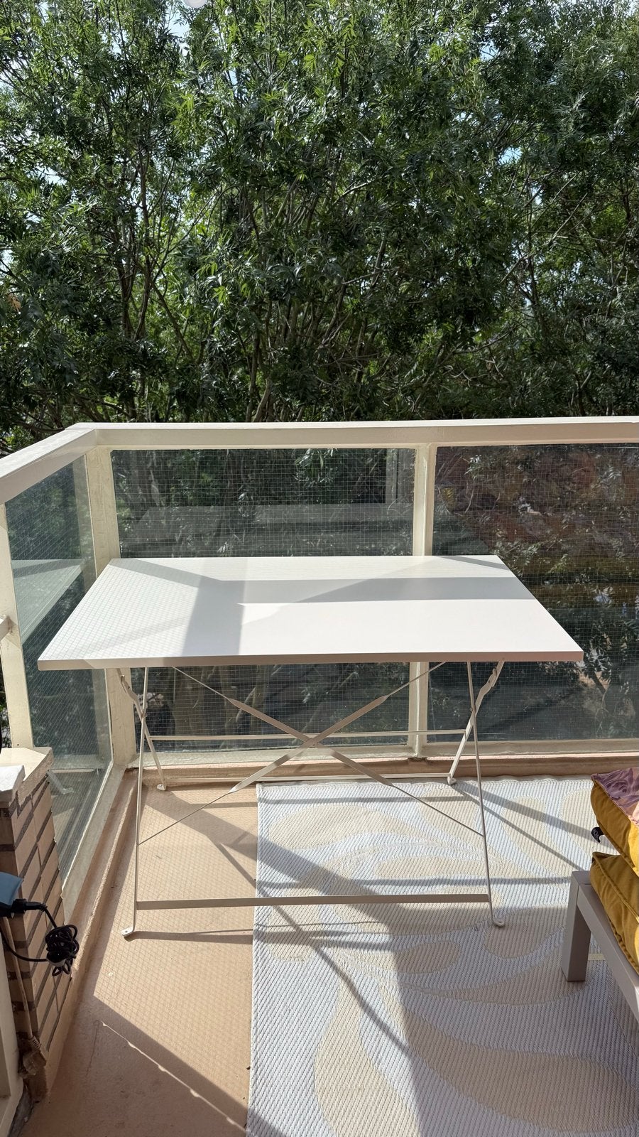Opklapbare tuintafel – Casa – beige – zeer goede staat, Ophalen, Gebruikt, Rechthoekig, Metaal