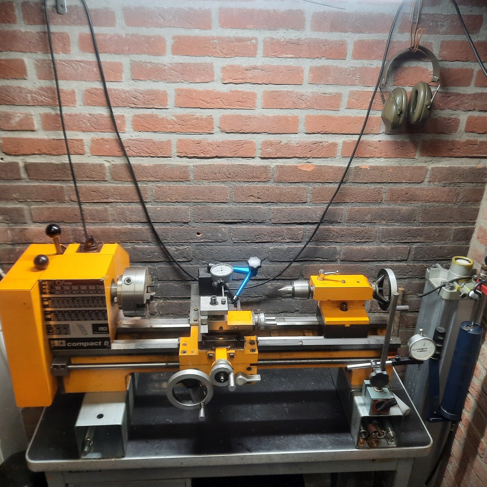 Emco Compact 8 Metaaldraaibank en Freesbank., Doe-het-zelf en Verbouw, Ophalen, Gebruikt, Metaaldraaibank, Minder dan 500 mm