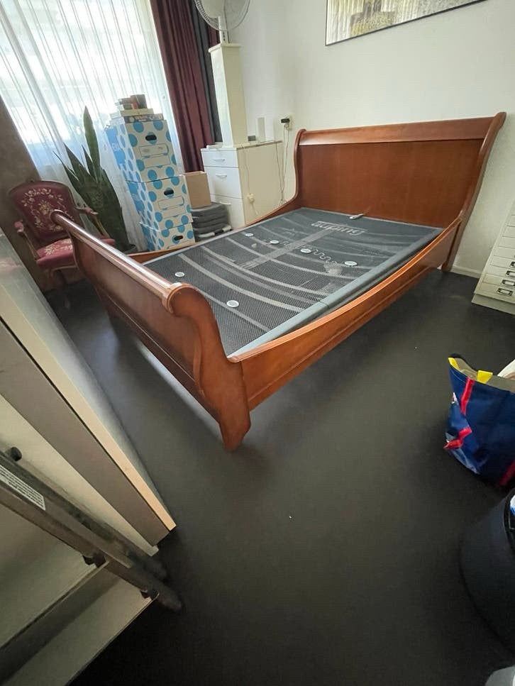 Auping bed, bediening, ombouw., Ophalen, Overige typen, Tweepersoons, Zo goed als nieuw