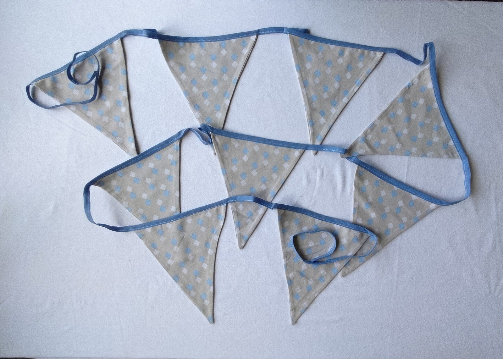 Vlaggenlijn BLAUW met RUIT, Ophalen of Verzenden, Nieuw, Versiering, Overige