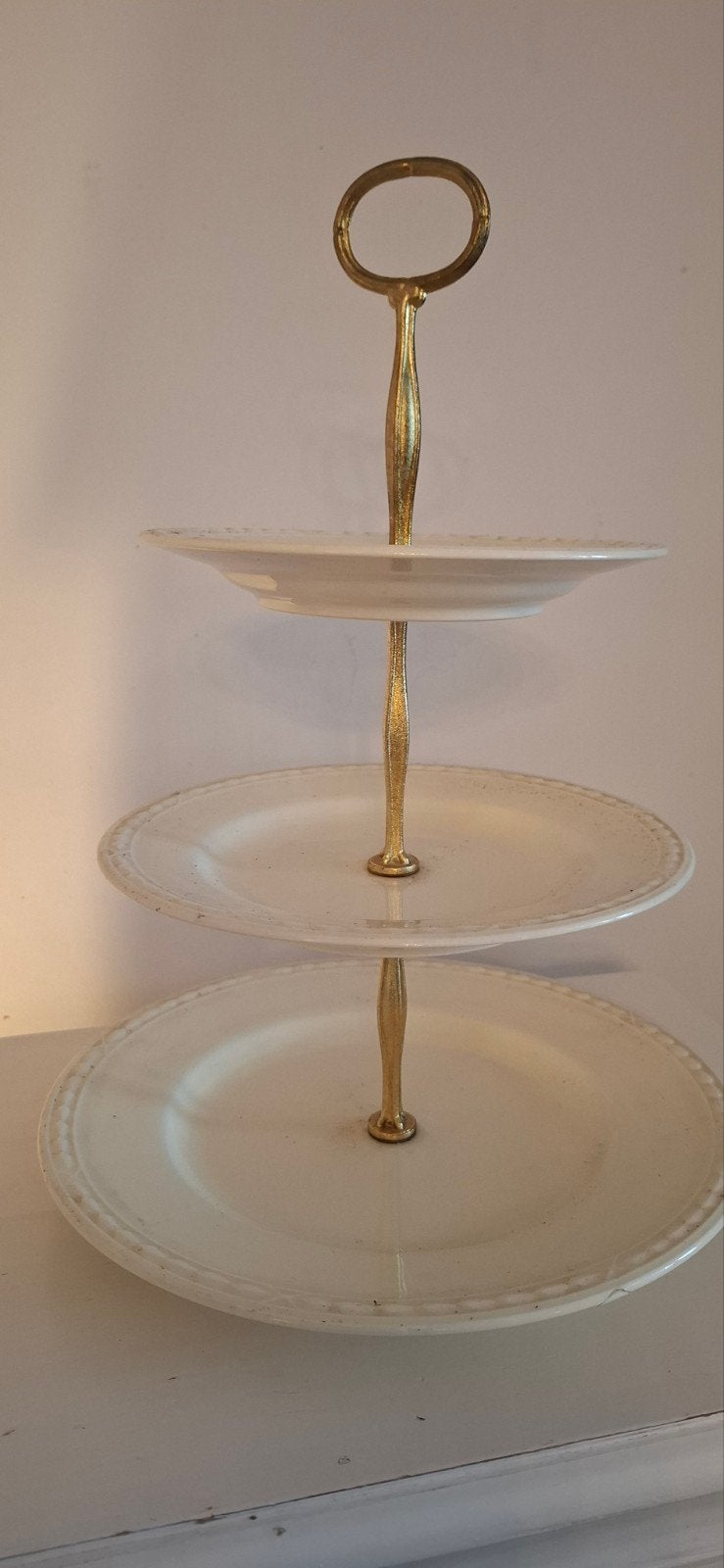 Elegante 3-laags etagère met gouden handvat, Ophalen of Verzenden