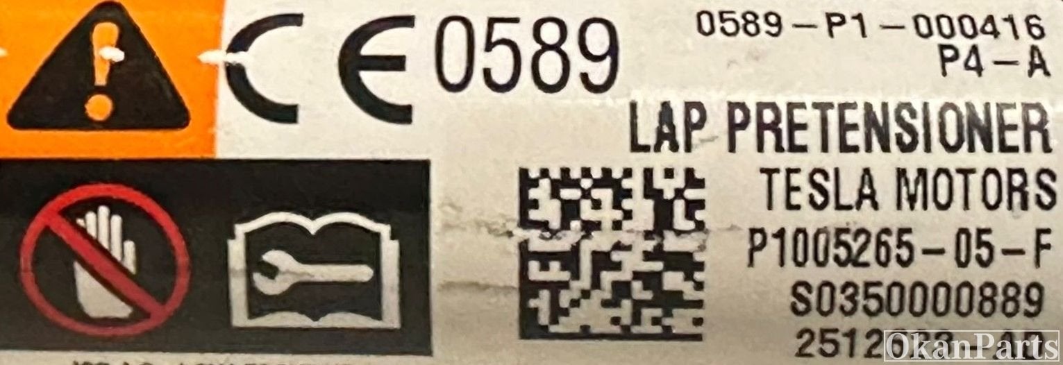 Tesla Model S voor gordelsluiting airbag rechts 1005265-05-F, Auto-onderdelen, Tesla, Inc., Ophalen of Verzenden, Tesla Road 1
78725  Austin