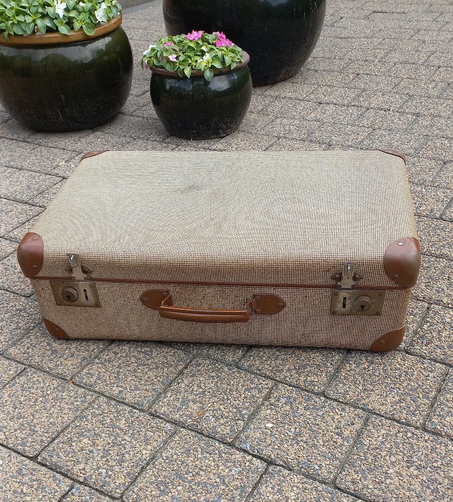 vintage koffer, Sieraden, Tassen en Uiterlijk, Koffers, Gebruikt, Hard kunststof, Slot, Ophalen