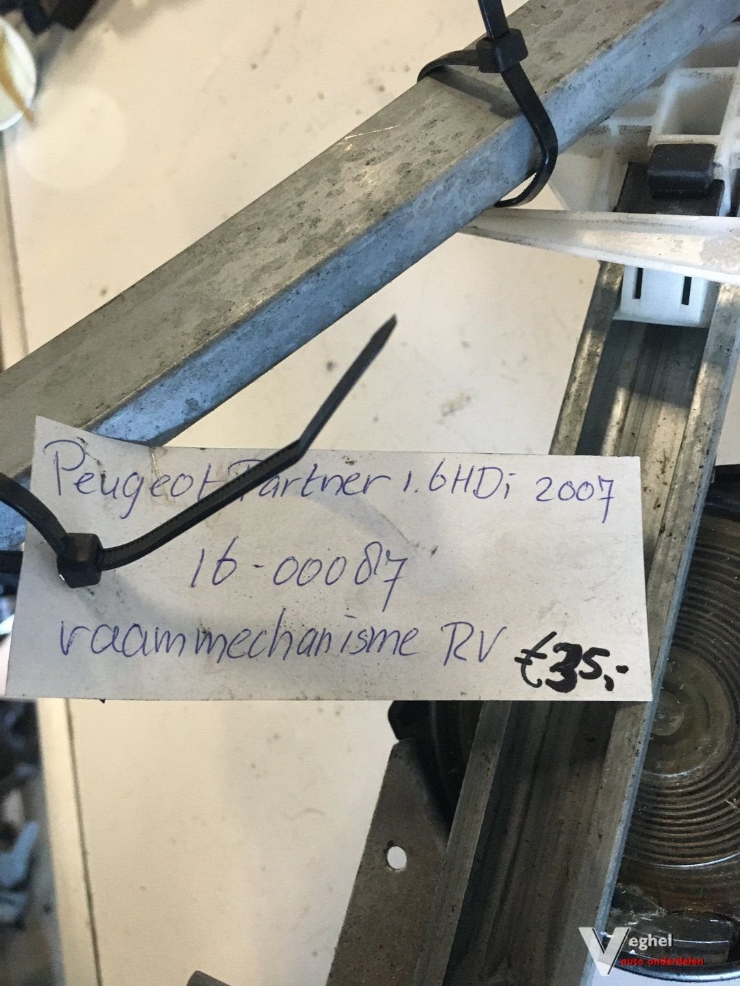 Peugeot Partner 2007 Elektr Raammechansime Rechtsvoor, Gebruikt, -, -, Ophalen of Verzenden