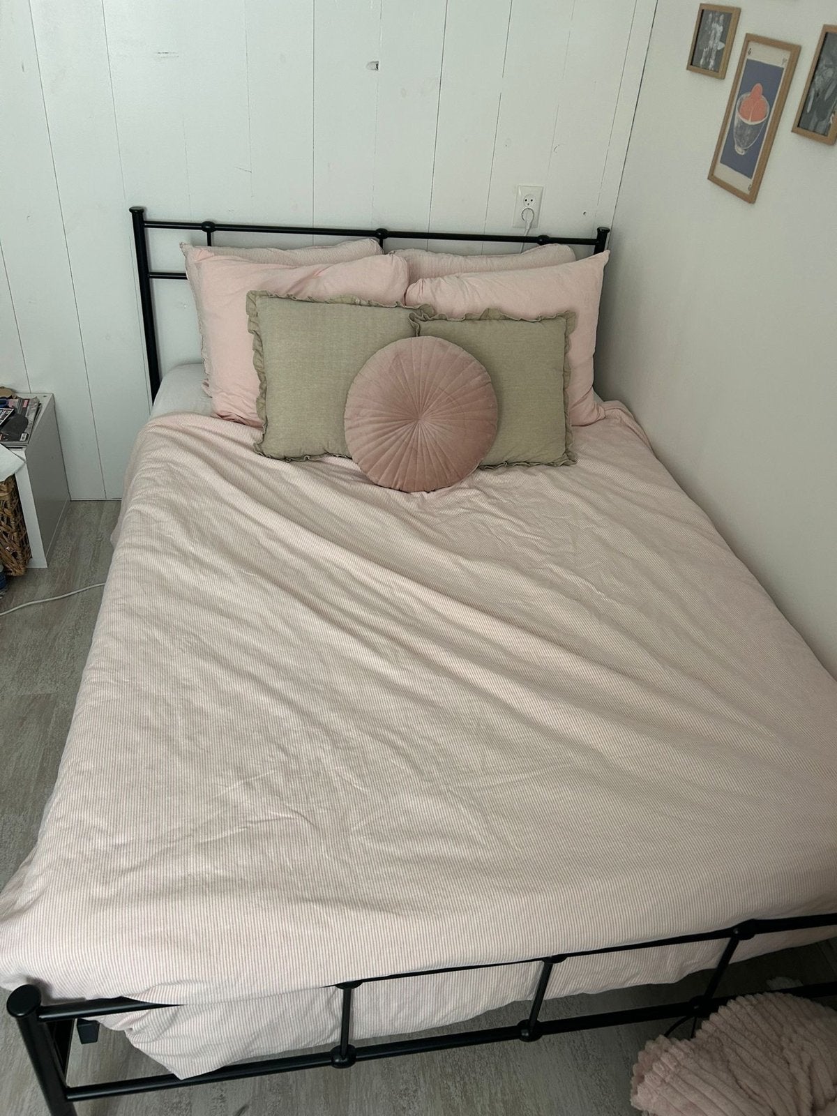 Bed compleet met lattenbodems en matras, Ophalen, Gebruikt, Zwart, Tweepersoons