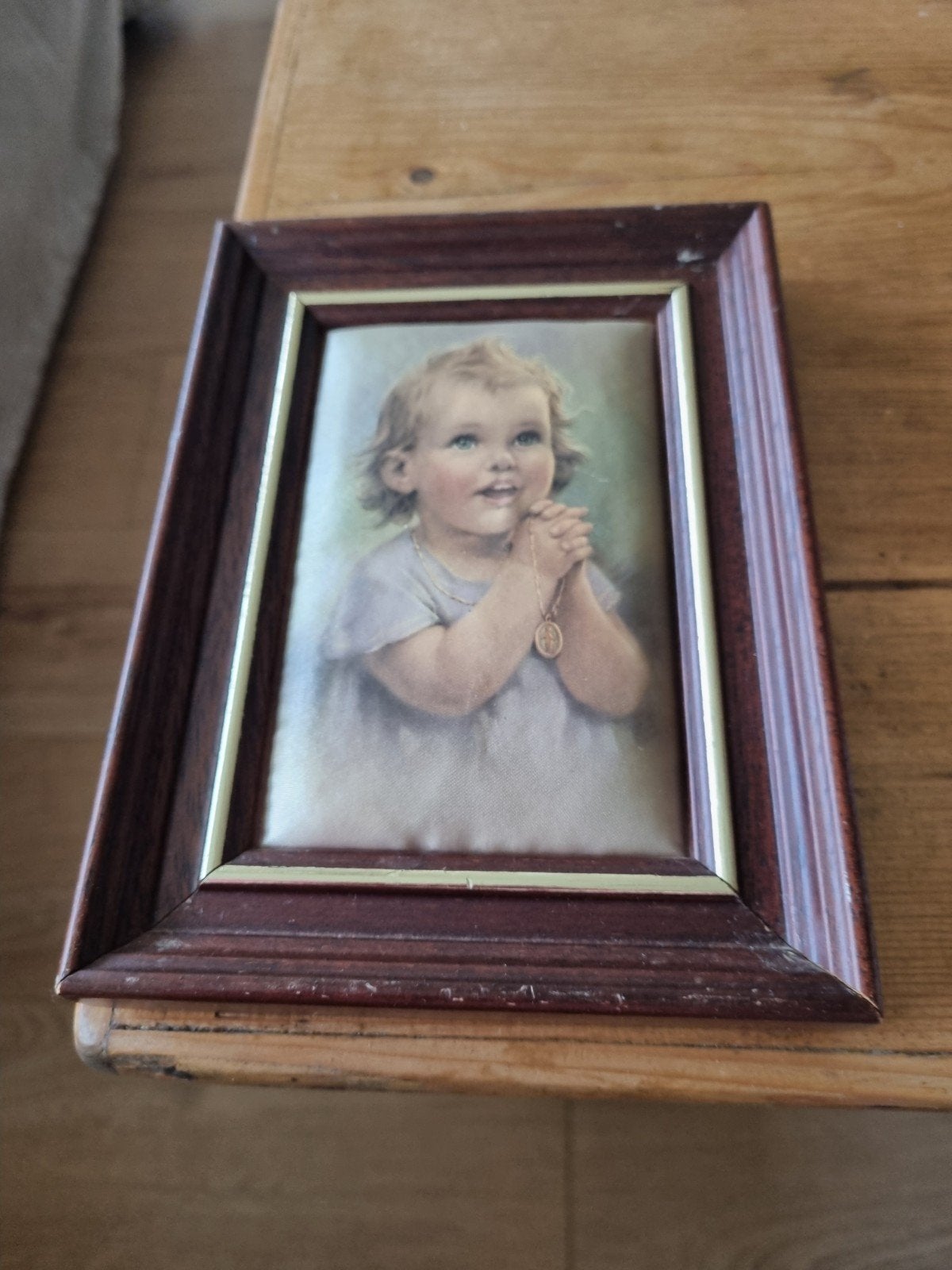 lief schilderijtje op zijde, Ophalen of Verzenden