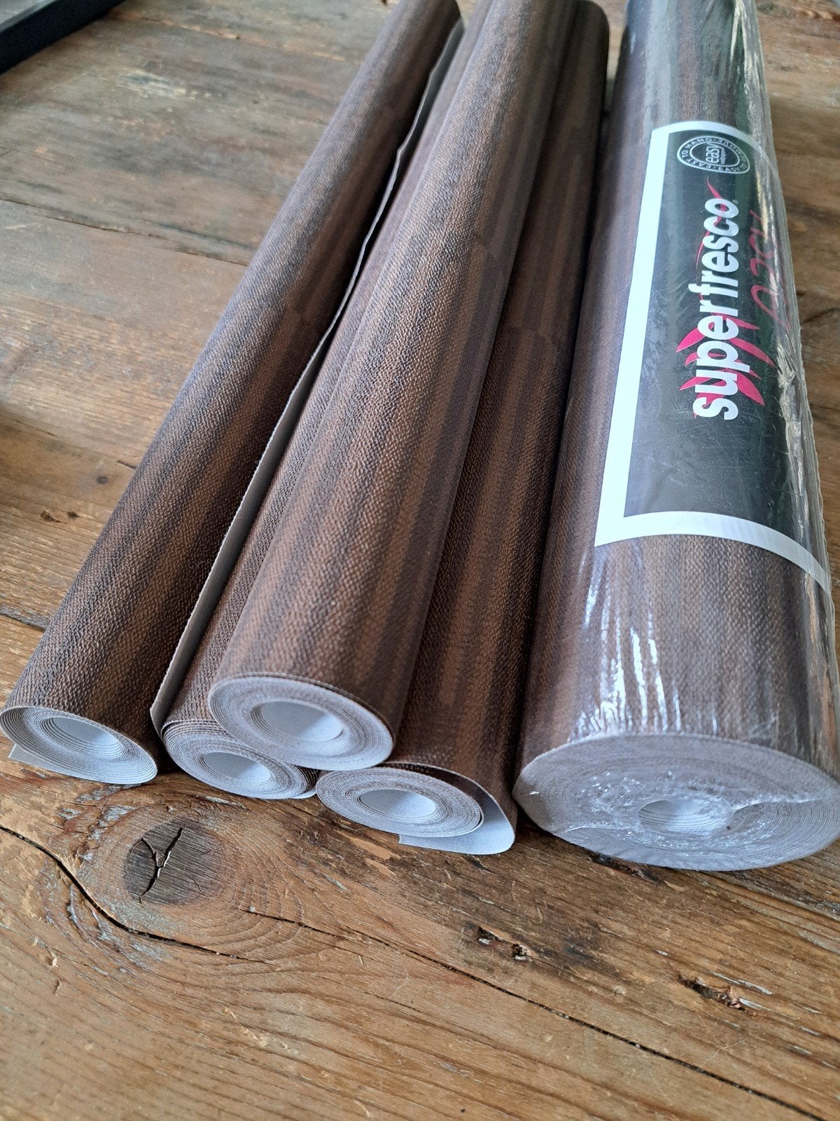 Behang Karwei - Nieuwe rol en halve rollen, Huis en Inrichting, Ophalen, Bruin, Modern, Vliesbehang