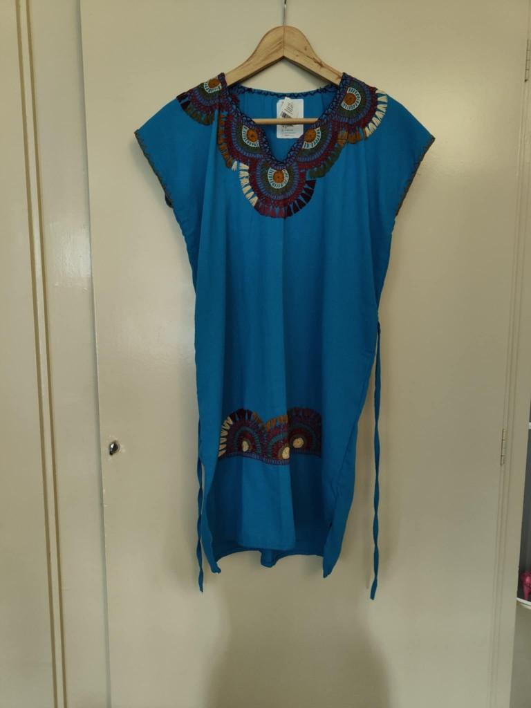 one size Mexicaanse zomerjurk Mexico traditionele top, Kleding | Dames, Maat 38/40 (M), Blauw, Nieuw, Ophalen of Verzenden