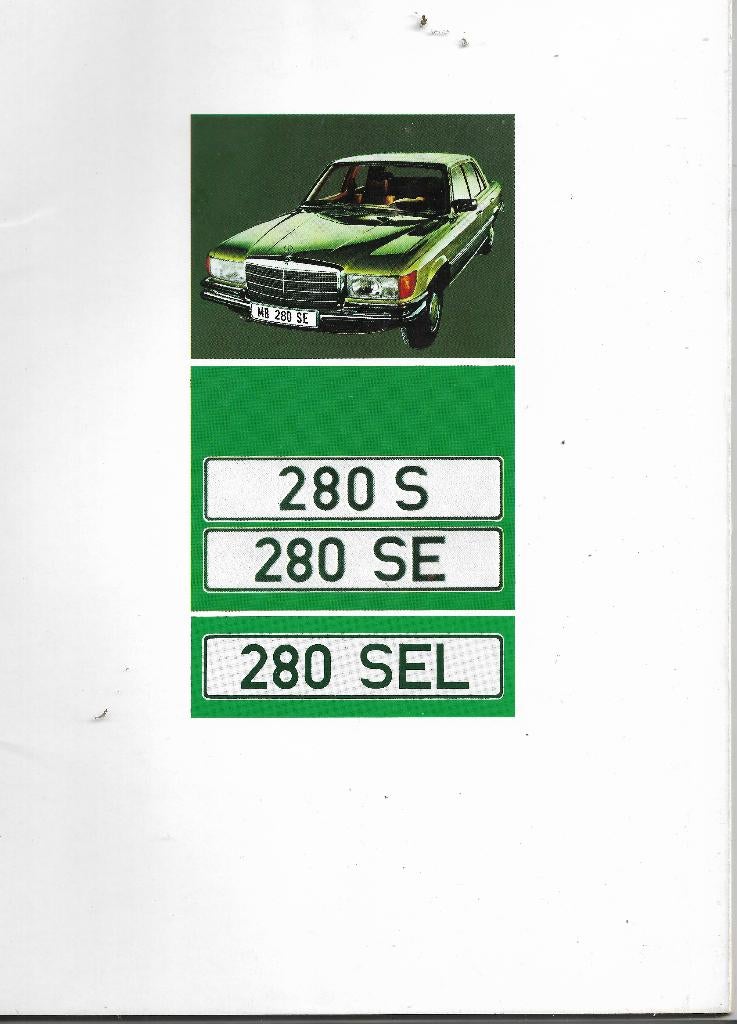 Fraaie brochure MERCEDES-BENZ 280S 280SE 280SEL 1974 (NL)., Nieuw, Mercedes-Benz, Mercedes, Ophalen of Verzenden