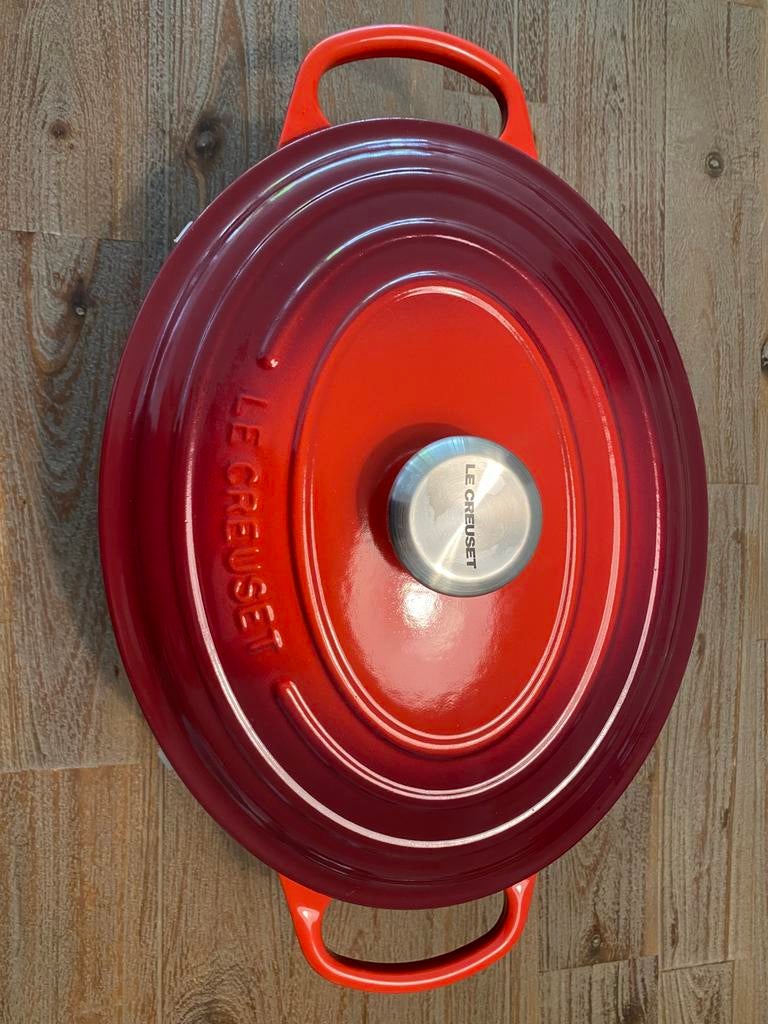 Braadpan Le creaset, Ophalen, Zo goed als nieuw, Gietijzer, Koekenpan of Braadpan