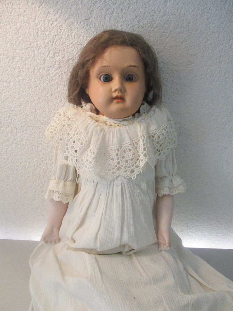 Antieke pop 50 cm   circa 1900, Ophalen of Verzenden