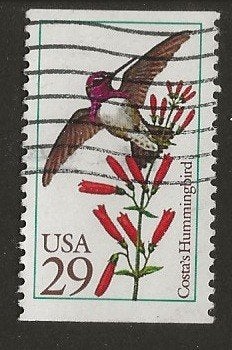USA 65, vogel en bloem4 voor reesen, Verzenden, Gestempeld, Noord-Amerika